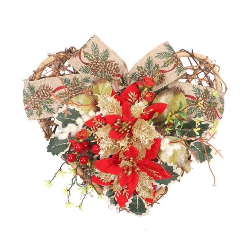 Christmas Wooden Wreath Exquisite Pendant for Party Front Door Home Decoration
