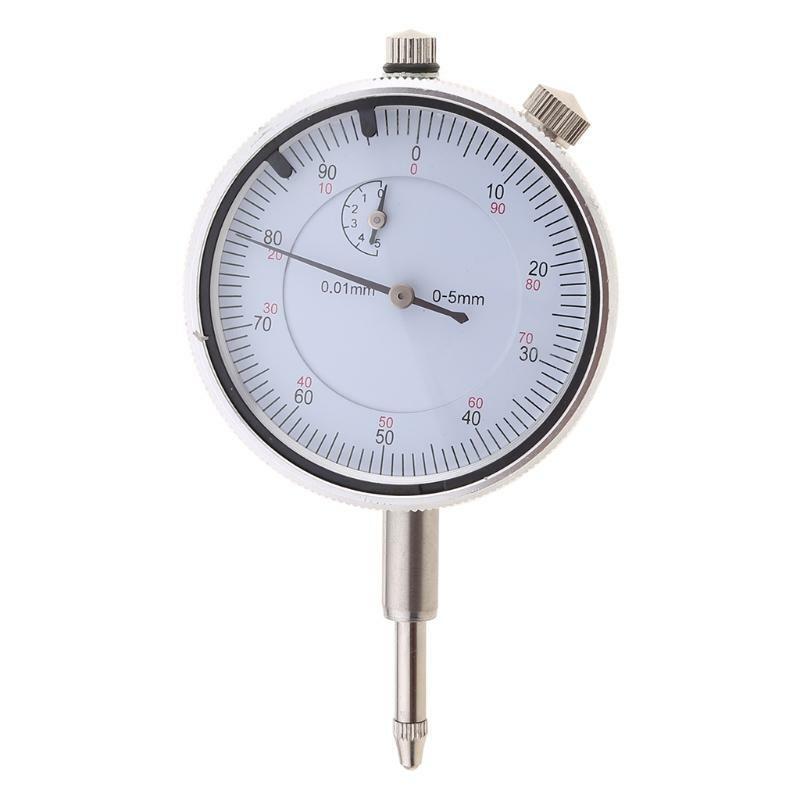 0-5mm/0.01mm Dial Indicator Gauge Meter with Lug Back Precise Micrometer Tool