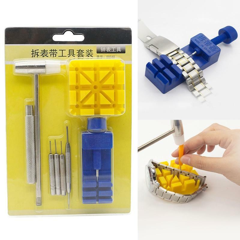 Watch Band Link Remover with Pin Hammer for Watch Bracelet Repair Watch Projects