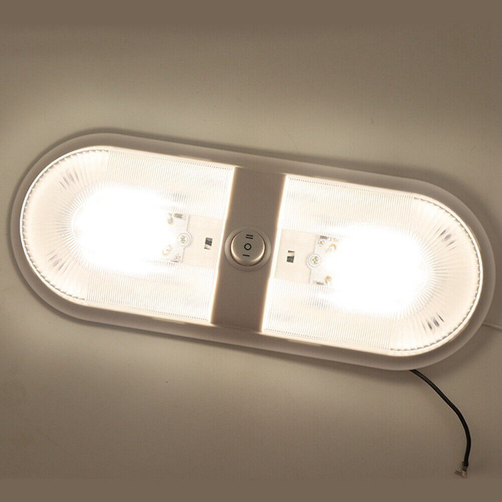 10-24V 48 LED RV Ceiling Light with Rocker Switch for Camper Yacht Boat