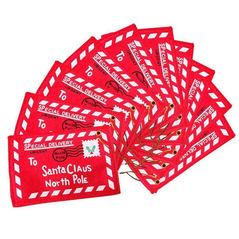 10 Pcs Envelope Ornaments Christmas Ornament Money Holder Christmas Card