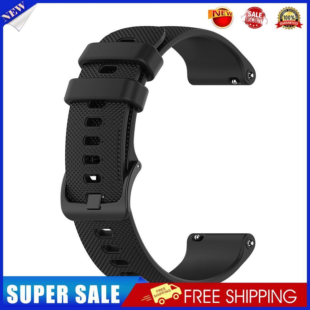 20mm Silicone Replacement Watch Band Wrist Strap for Polar Ignite (Black)