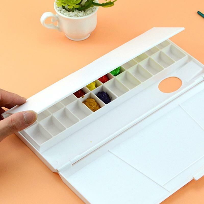 24Grid Folding Moisturizing Watercolor Palette Tray Box for Artist Oil Paint