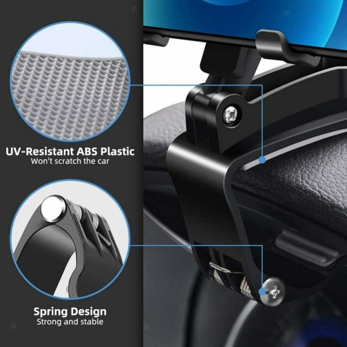 Mobile Phone Holder with Phone Number Car Rearview Mirror Fit for Car Phone