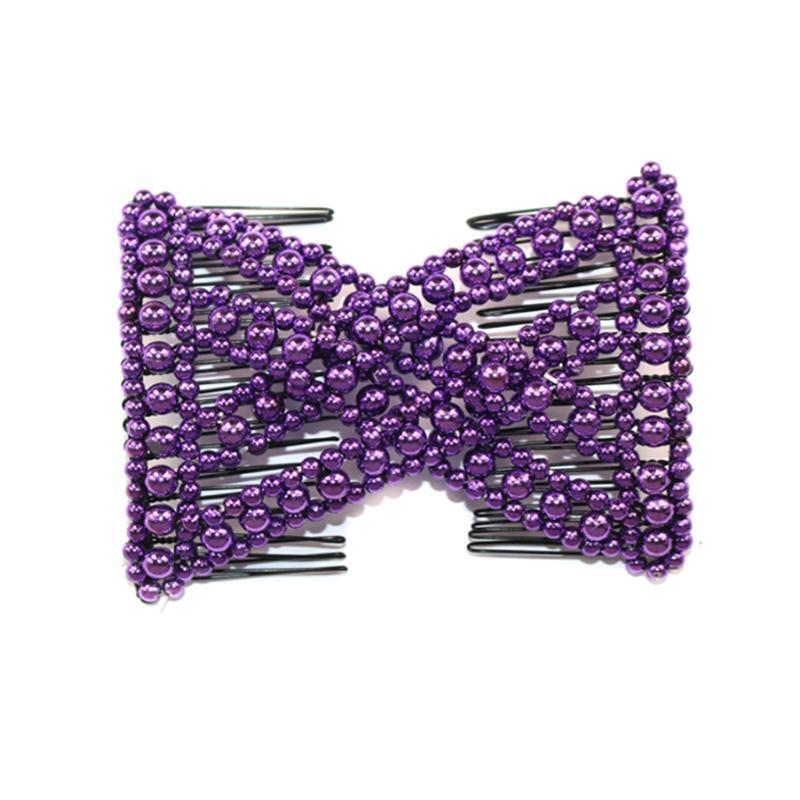 Elegant Jewelry Hair Ornament Magic Hair Comb EZ Beaded Double Stretchy Clip Ins