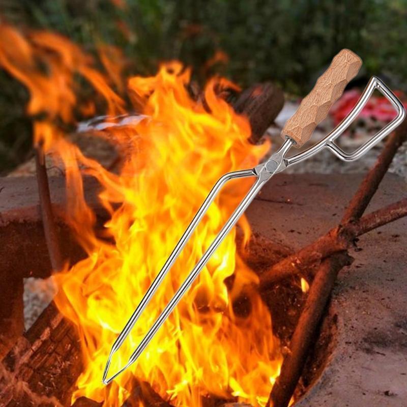 BBQ Tool Charcoal Tongs Charcoal Fire Shears Outdoor Tongs Clip