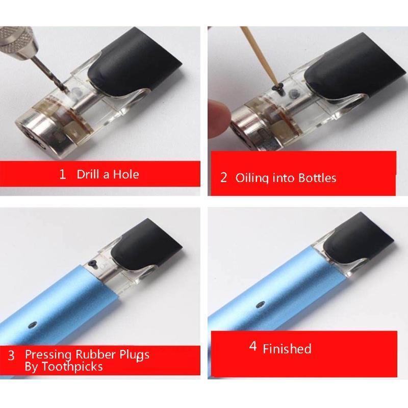 Steel Hand Drill With Empty Oiling Bottle & 20 Silicone Caps Pin Vise for Molds