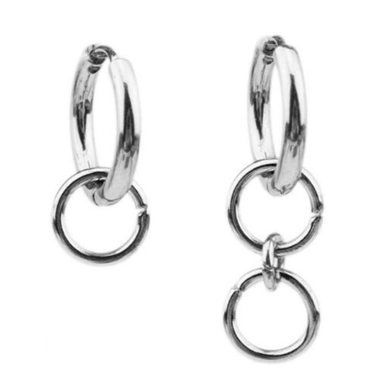 Polished Circle Earrings Gothic Yibo Style Jewelry Gift Awards Commemoration
