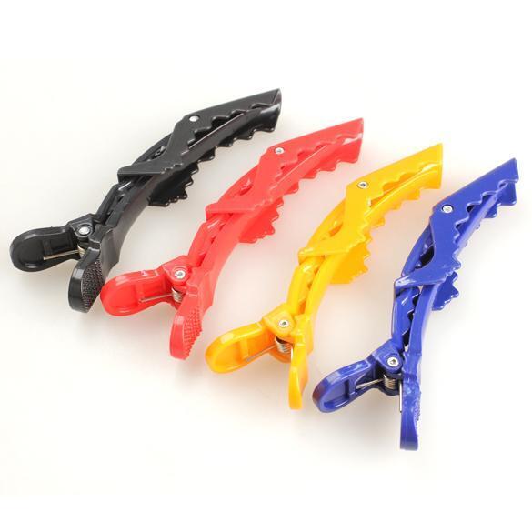 6Pcs Matte Sectioning Clips Clamps Hairdressing Salon Hair Grip Crocodile