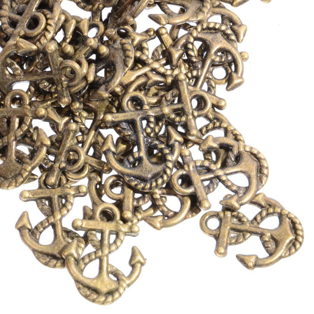 50x Ship  DIY Charms Jewelry Findings Pendant  Crafts Bronze