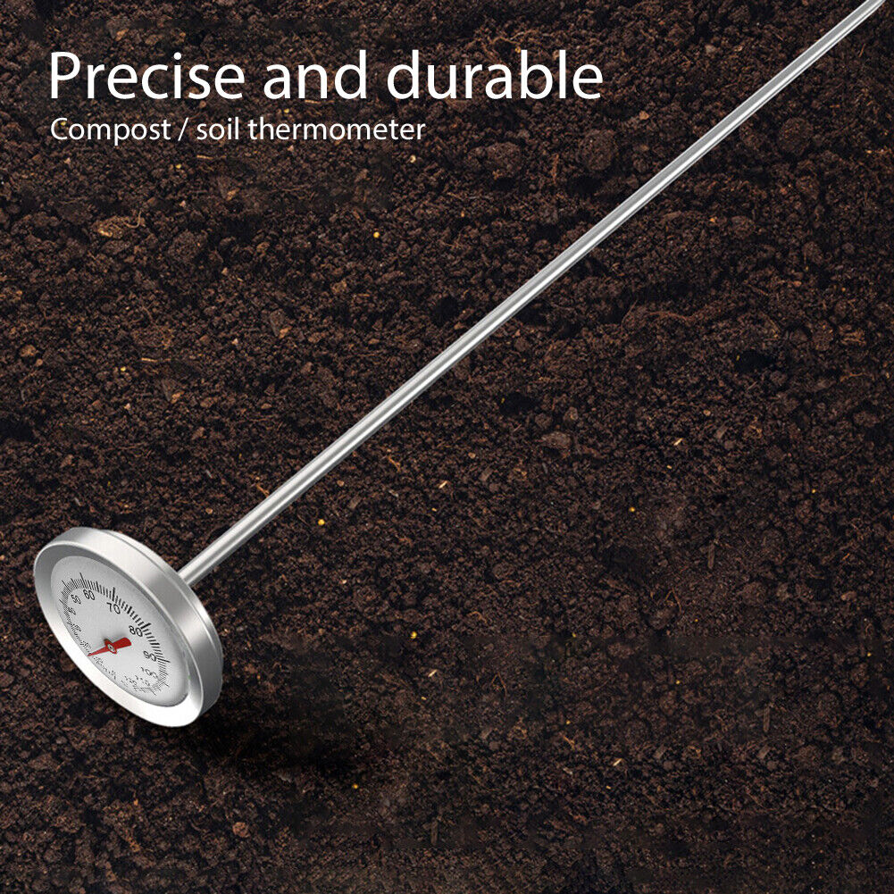 Garden Compost Temperature Monitor Probe Stainless Steel Soil Thermometer