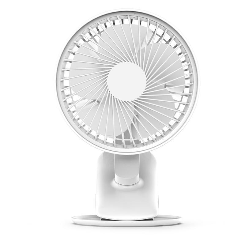 Personal Fan USB Table Fan Rotatable Clip on Fan 3 Speed With LED Warm Lamp