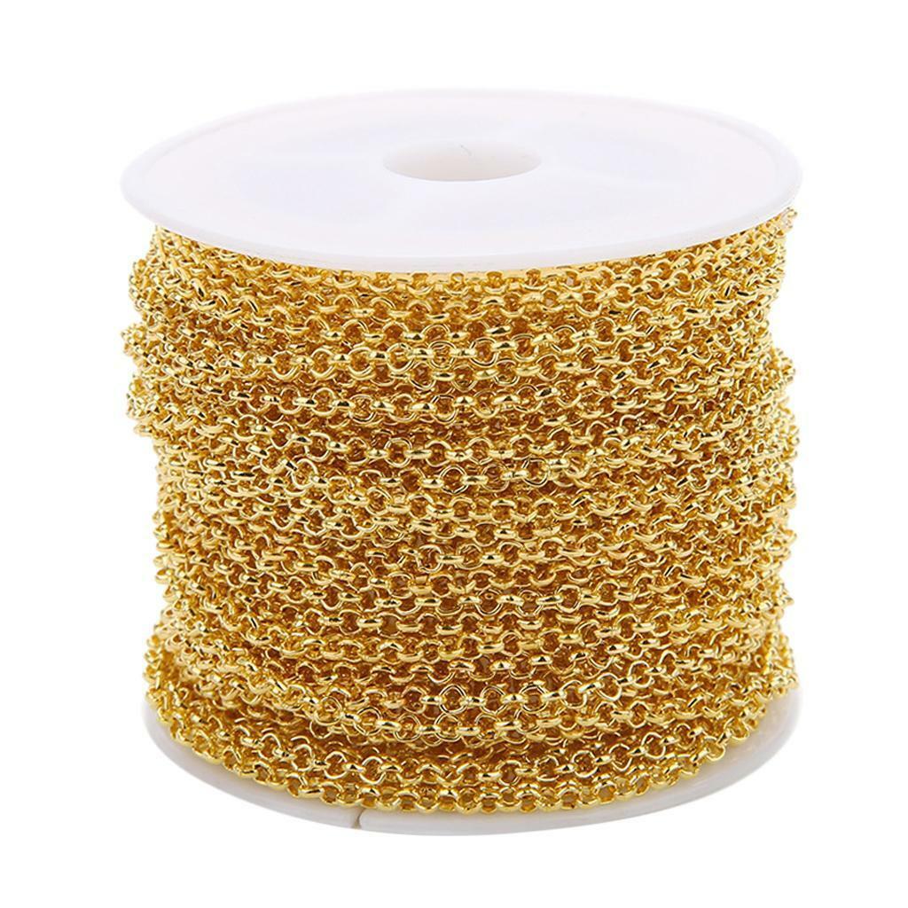 4x 10 Yards/ Necklace Chains Key Bulk  Jewelry Making Crafts 2mm