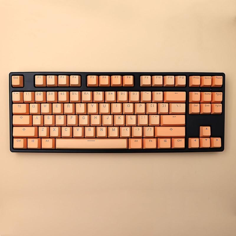 124-Key PBT OEM Keycaps Transparent Lettering Keys Double Shot Backlit Key Cap