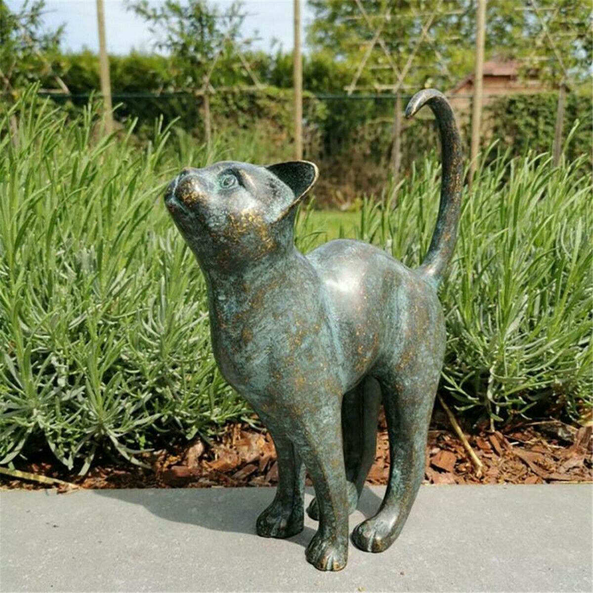 Beautiful Cat Statue Home Garden Decoration Ornament Outdoor Art Craft Sculpture