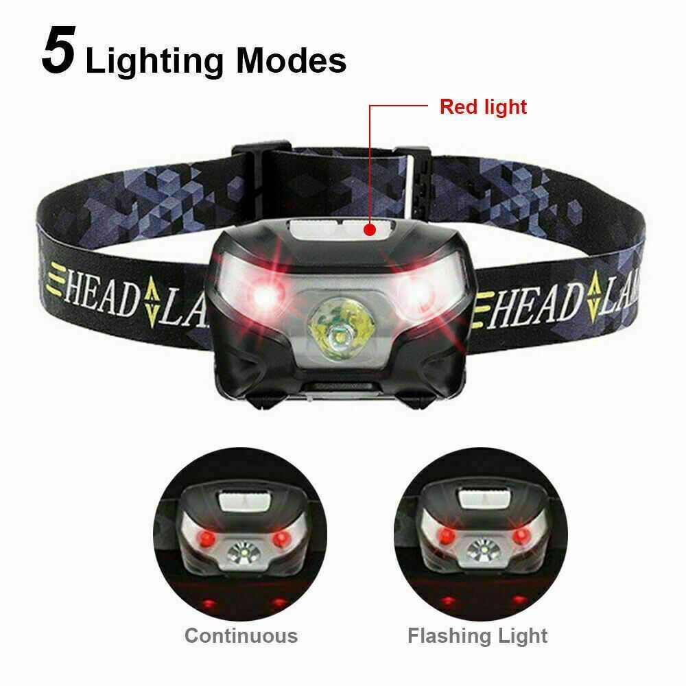 Super Bright Camping Fishing Head Torch Headlight Fishing Light LED Headlamp