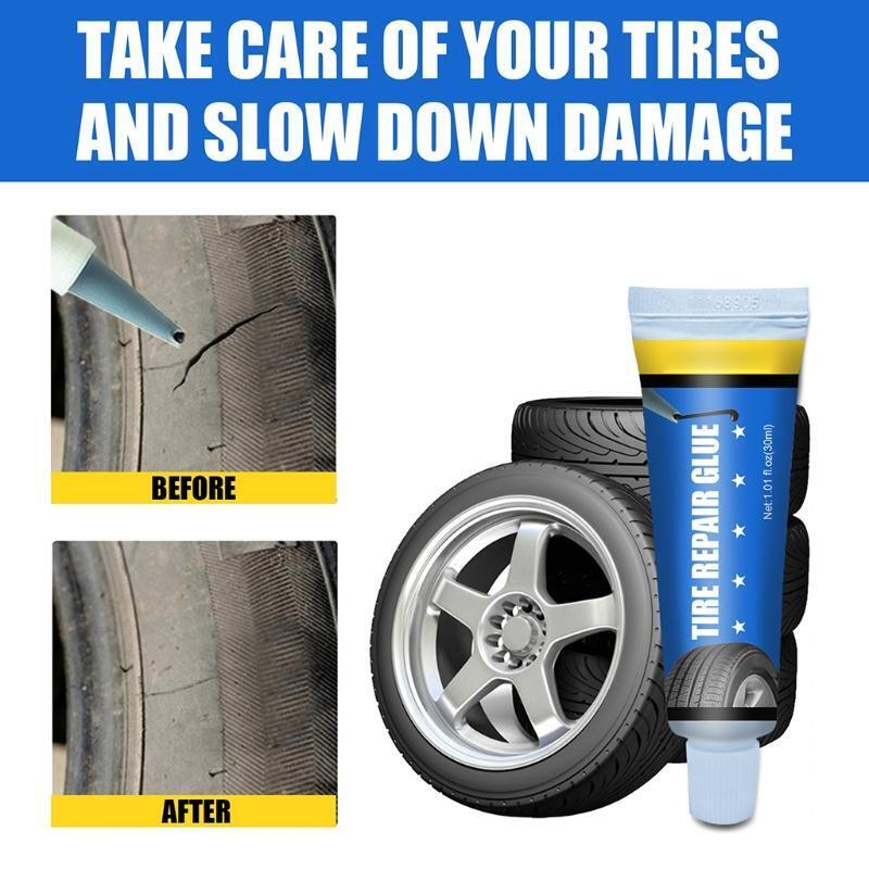 Bike Tire Puncture Crack Repair Glue Cement Tools Inner Tube with Small Scraper