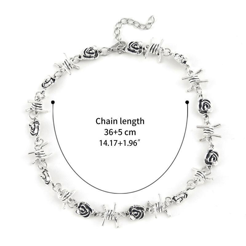 Thorns Roses Pendant Chain Necklace for Women Pendants Jewelry Charming