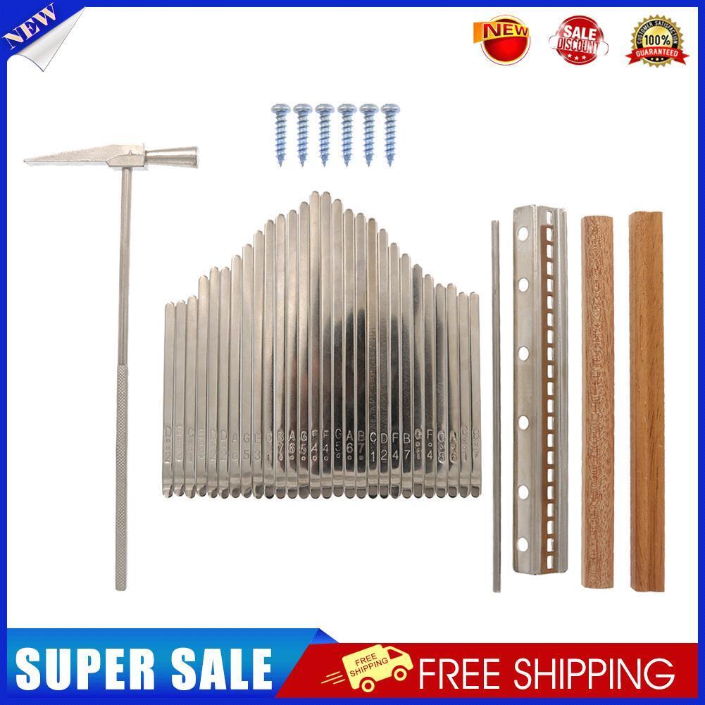 21-Key Kalimba DIY Thumb Piano Metal Shrapnel with Tuning Hammer Instrument