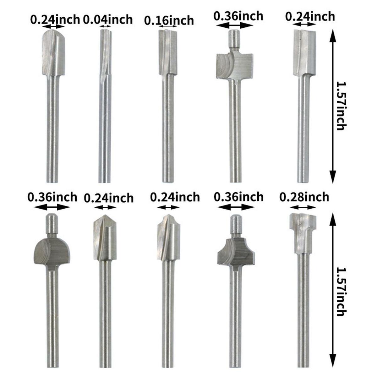 20 Pieces Rotary Drill Set, Rasp Drill   Engraving Carving