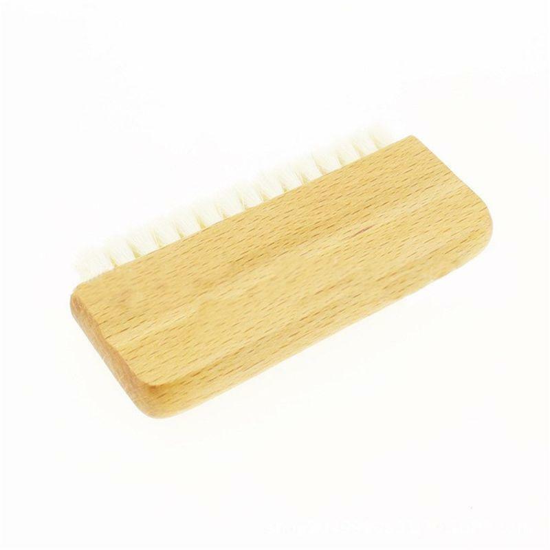LP Vinyl Record Cleaning Brush Anti-static Goat Hair Wood Handle Brush Cleaner