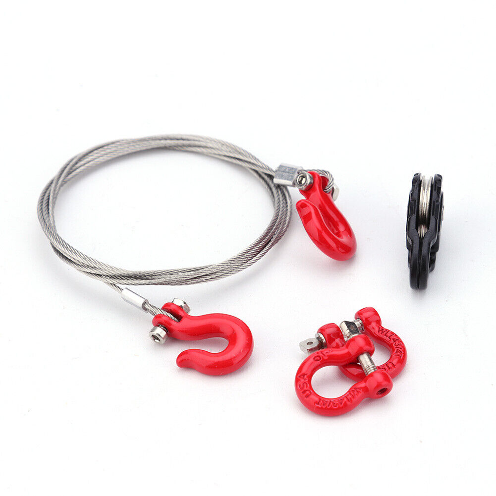 3pcs Rescue Equipment Winch Snatch Block Hook Chain for 1/10 RC Crawler Car