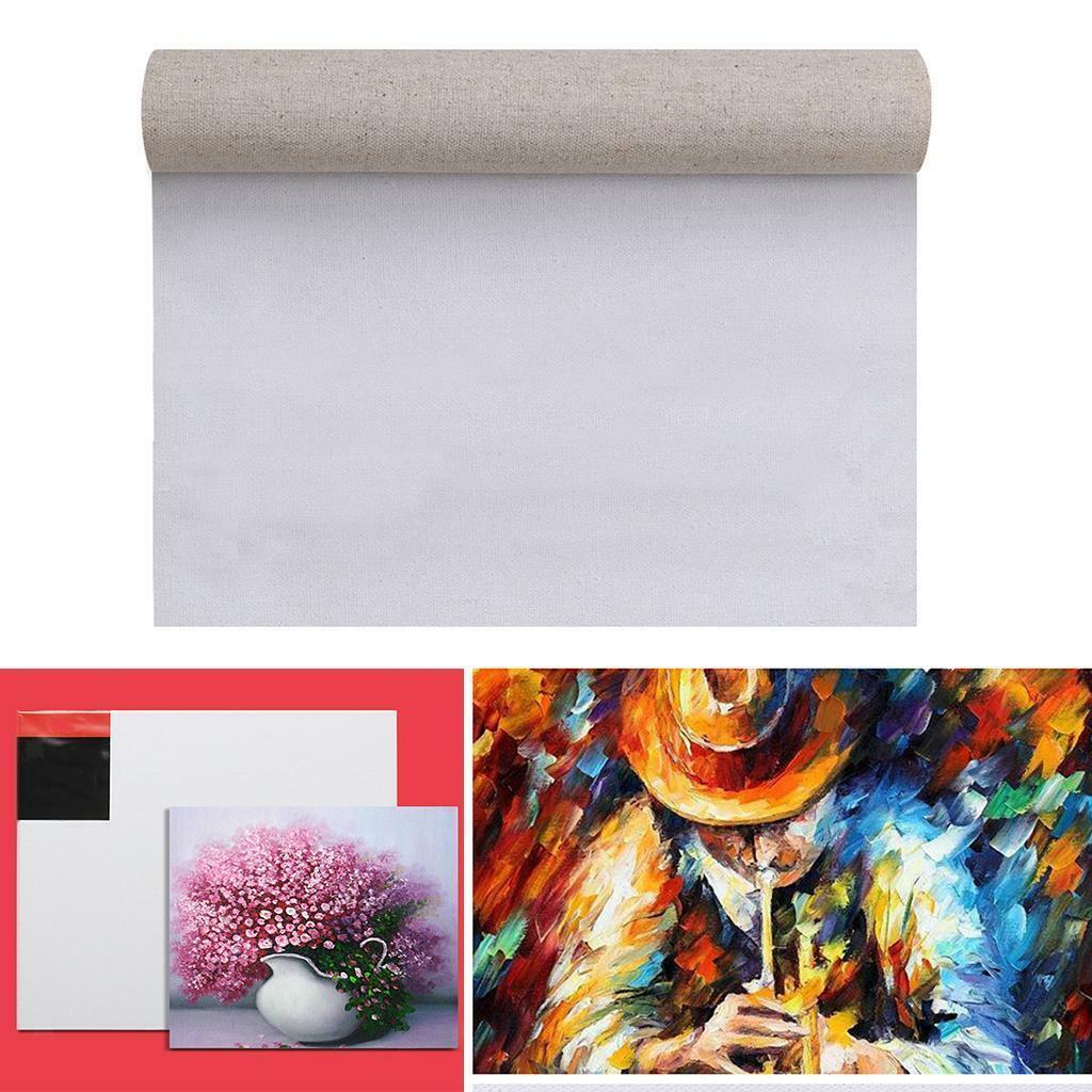 2x Blank Linen Canvas Oil Acrylic Watercolor Hobby Painting Stretched Canvas