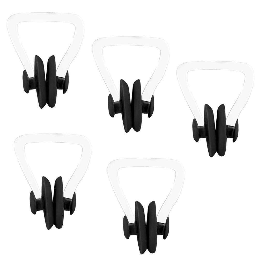 Non-slip Soft Silicone Nose Clip Plug Nose Protector For Swimming Black