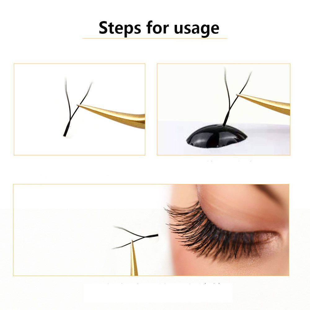 Handmade Natural Soft Thick YY Type Eye Lashes Extension False Eyelashes Black