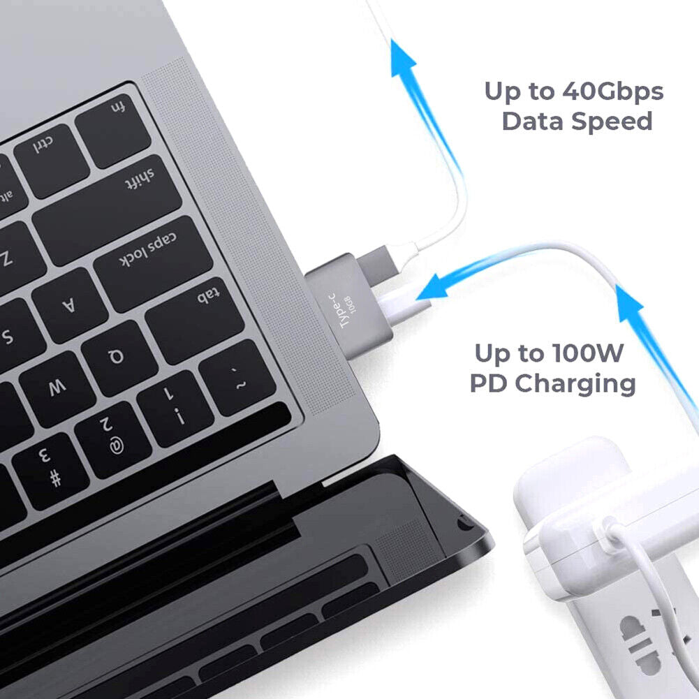 USB Dual Type-C Short Extender Male to Female Extension Adapter Connector