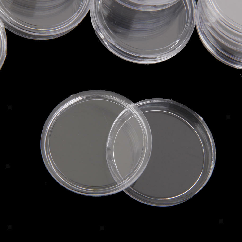 200Pcs Round Commemorative   s Protective Case Boxes 20/25mm