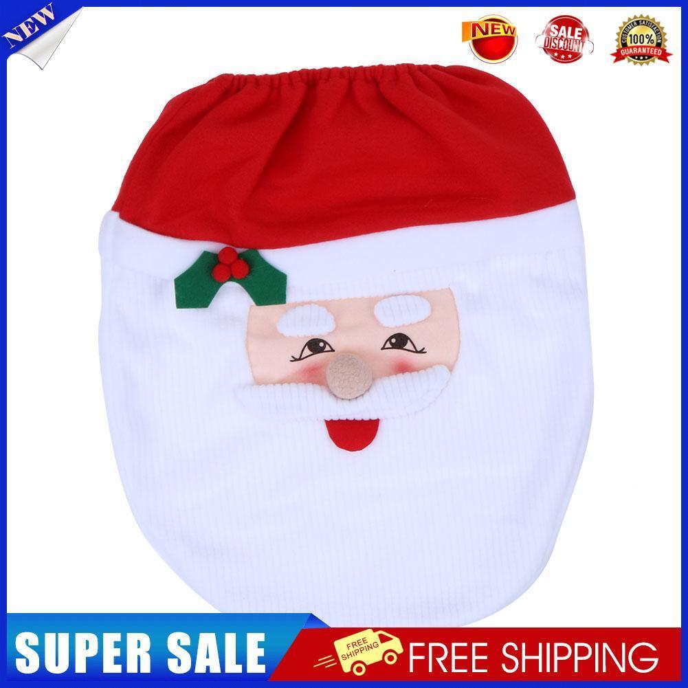 1pc Toilet Seat Cover Christmas Decor Christmas Toilet Cover(Santa Claus)