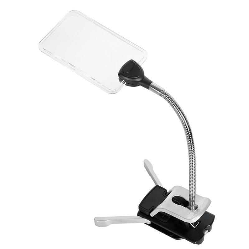 Lluminated Optical Glass Magnifier with Bright LED Light Base Stand Desk Lamp