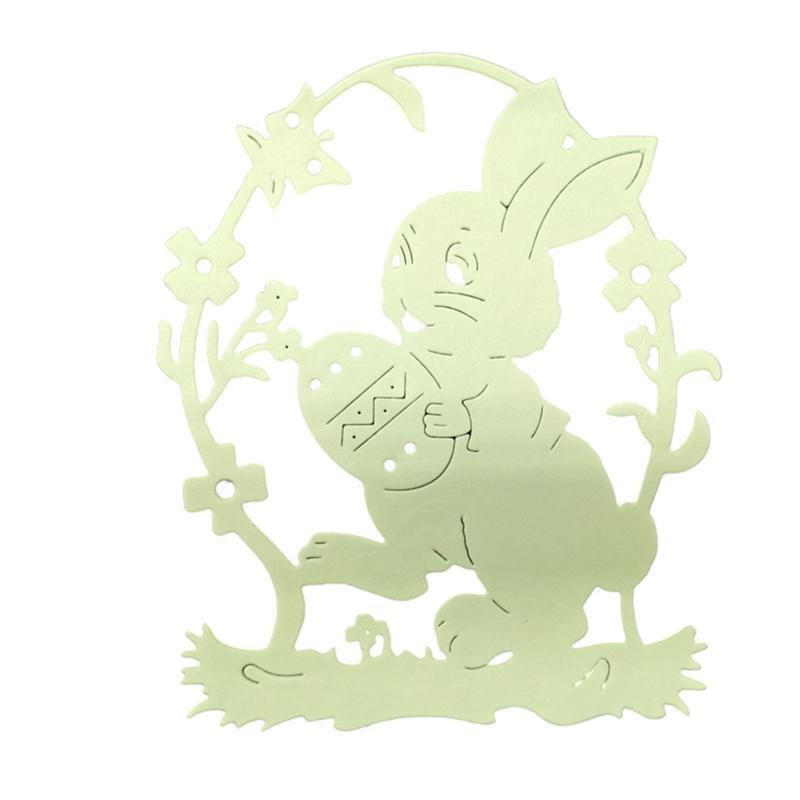 Easter Bunny Egg Wreath Metal Cutting Dies Stencil DIY Scrapbooking Album Paper