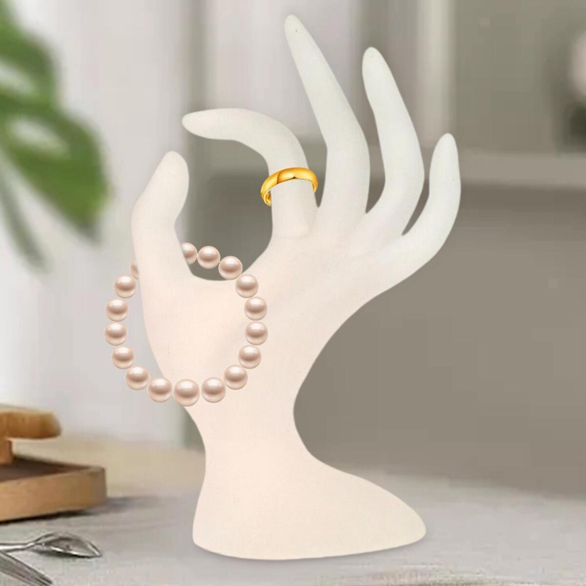 Novelty Jewelry Display Holder Bangle Holder Rings Organizer Shows White