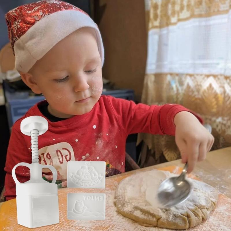 Thickness Adjustable Moon Cake Mold 50g Enjoy Cookie Stamps Hand Press Cutter