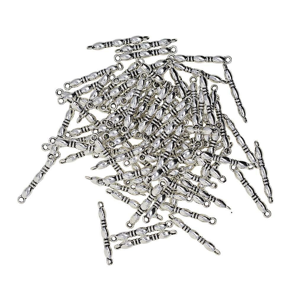 100pcs  Straight Bar Connectors Jewelry Findings Charms Accessories