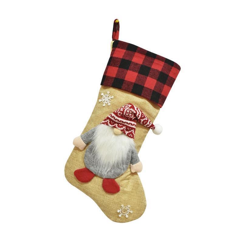 Christmas Gnome Stockings Set of 4 Hanging Ornament Cute Crafts Decor