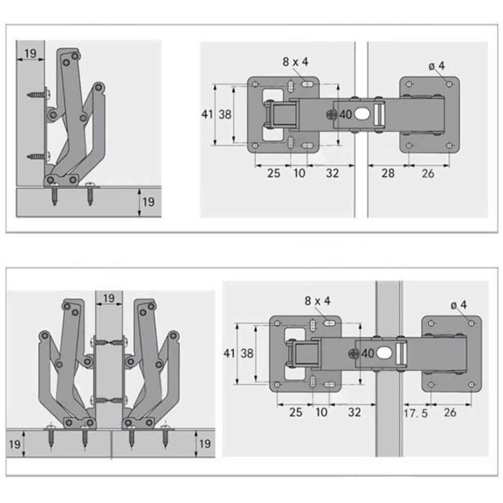 Loop Folding Cross Door Hinge Window Accessories Furniture Supplies Cross Hinge