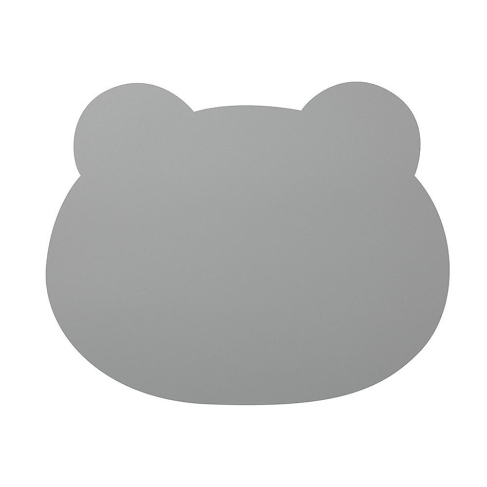 Laptop Computer Home Office PU Leather Bear Head Mouse Pad Keyboard Mice Mat