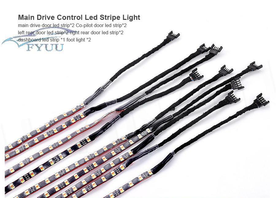 2 Colors Interior Led Ambient Door Light Stripes Atmosphere Lamp For BMW F10 F11