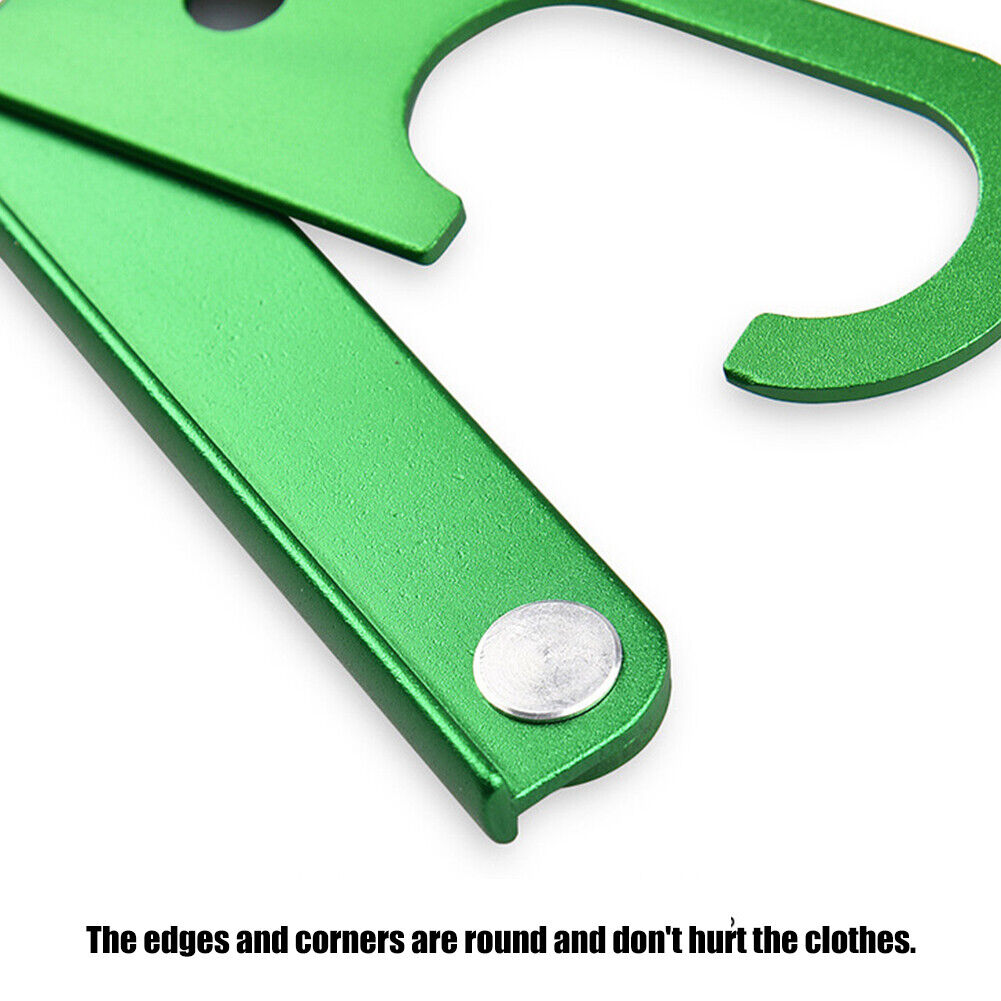 Aluminum Alloy Folding Coat Hanger Portable Clothes Drying Rack (Green)