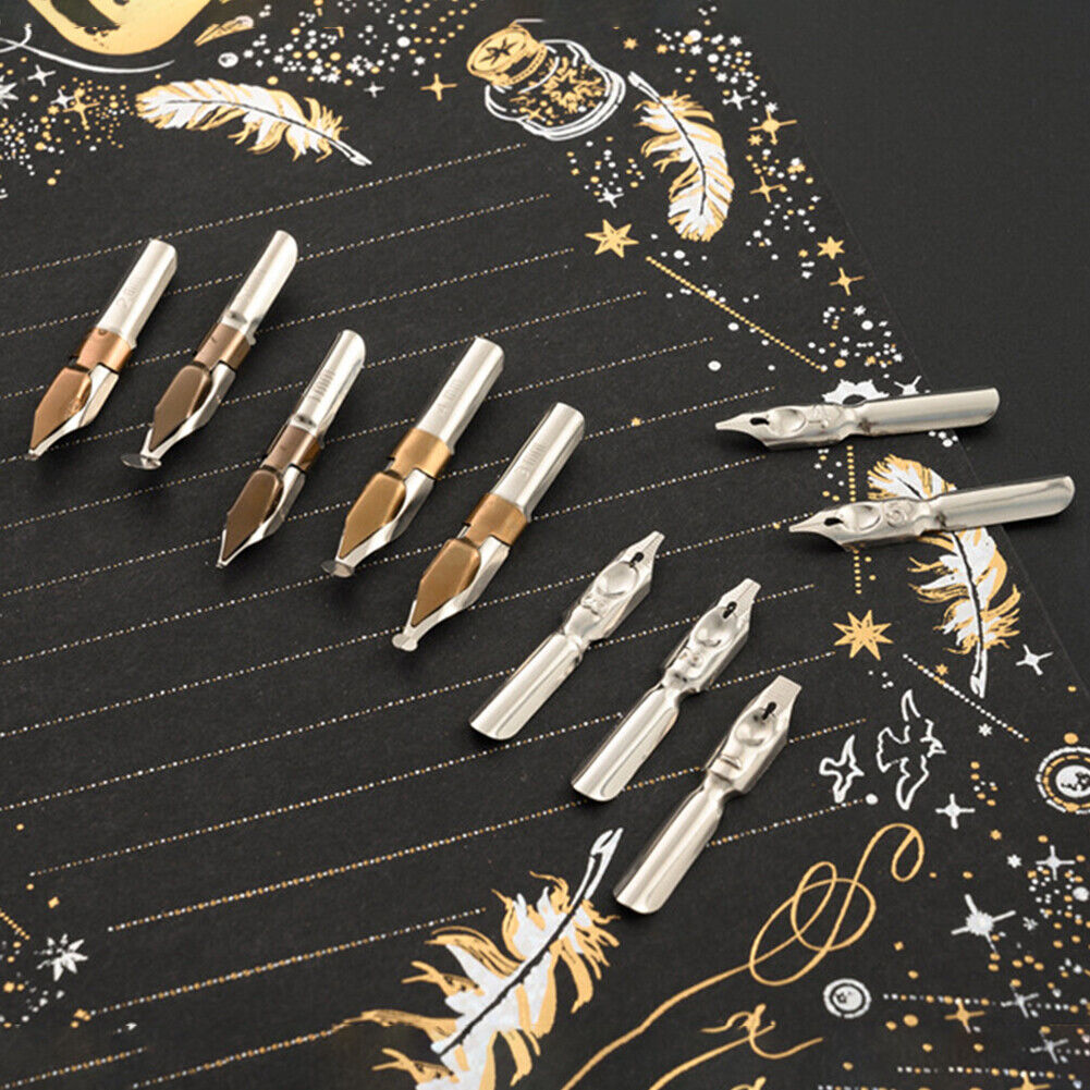 Starry Sky Glass Fountain Dip Pen Stationery Ink Calligraphy Pen (Burning)