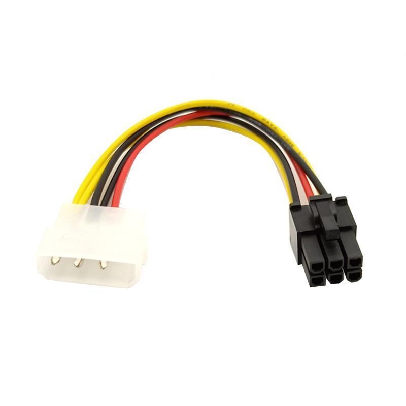 4Pin PCI-E to PCIE 6Pin Power Cable PCI Express Graphics Card Connector Adapter