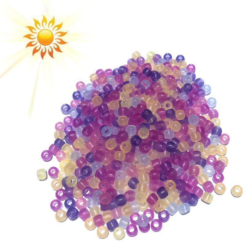 Color Changing Beads Glow in The Dark Flat Beads Acrylic UV Beads Glows in Dark