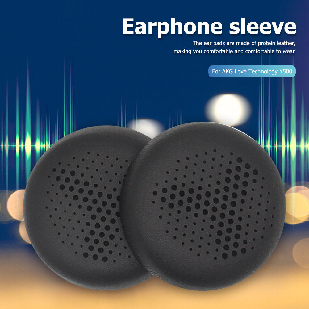 1Pair Protein Leather Replacement Ear Pads Cushions for AKG Y500 Headphones
