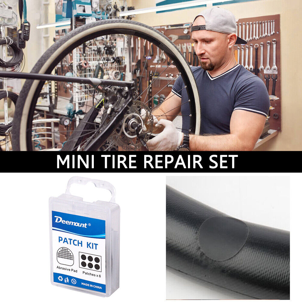 6x Bicycle Inner Tire Tyre Patch MTB Bike Glue Free Tyre Repair Tools Kits