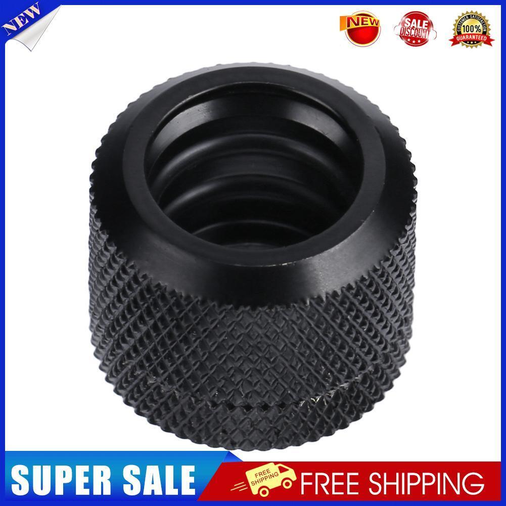 14mm G1/4 Acrylic Hard Tube Hand Twist 3 Laps for PC Computer (Black)
