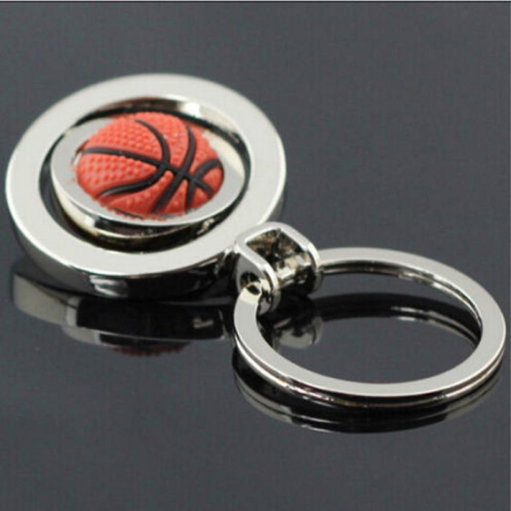 Hot Sell Sports Lovely Rotating Keychain Basketball Keyring KeyFob