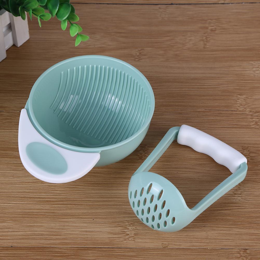 Baby Grinding Set Manual Food Grinder Bowl Rod Infant Fruit Cool Mills Tool